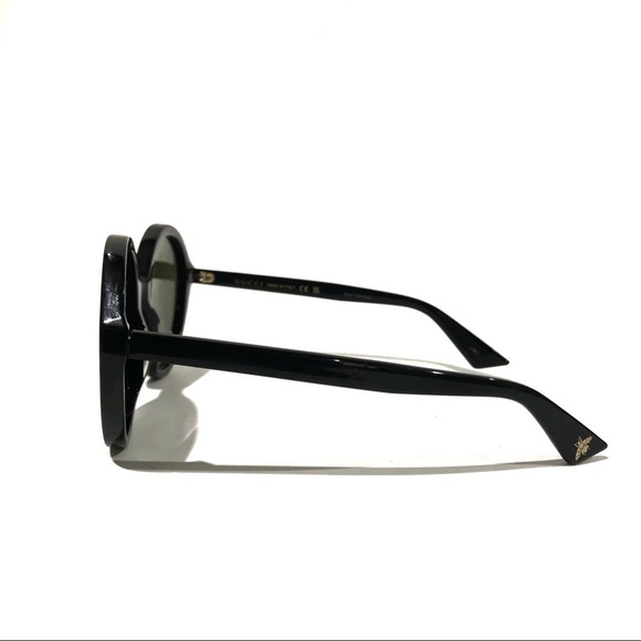 New & Authentic Gucci Round Oversized Lens Black GG023S Sunglasses